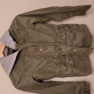 Me Jane Jacket Hoodie Khaki Green Size 12